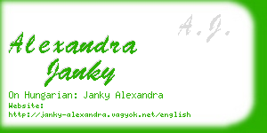 alexandra janky business card